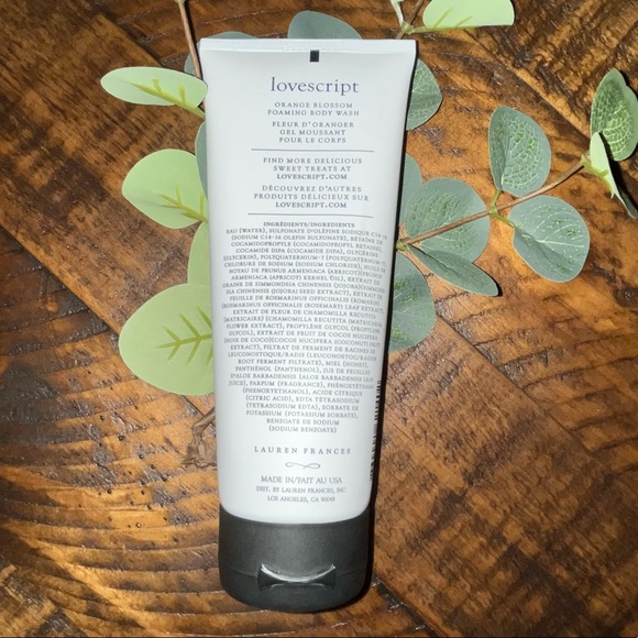 💕🆕💕Lauren Frances Full Size Lovescript Orange Blossom Foaming Body Wash - Picture 4 of 6